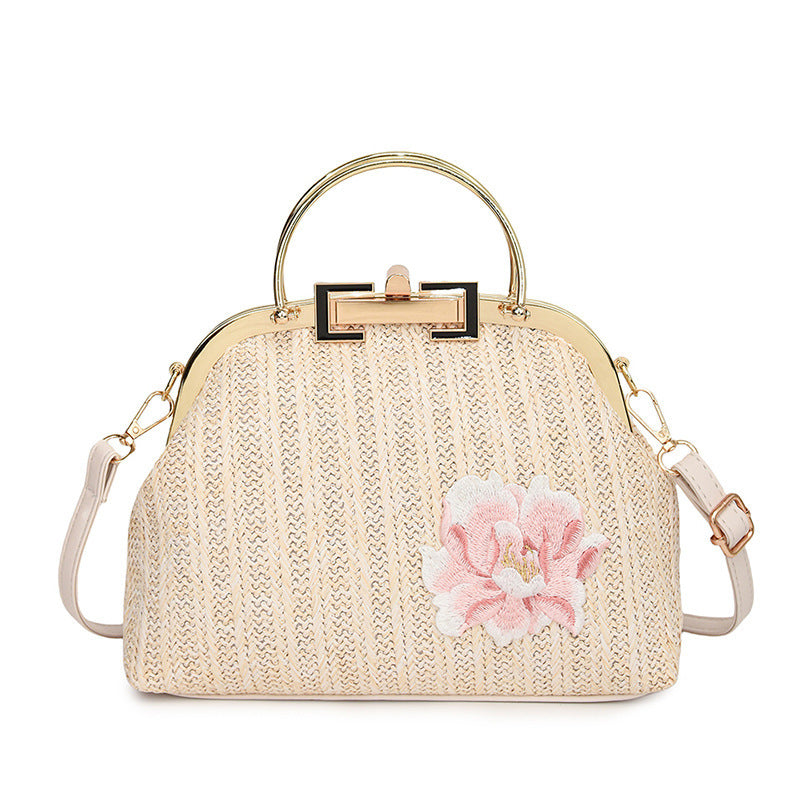Damen modische Handtasche mit floralem Stickdesign Nord Taschen