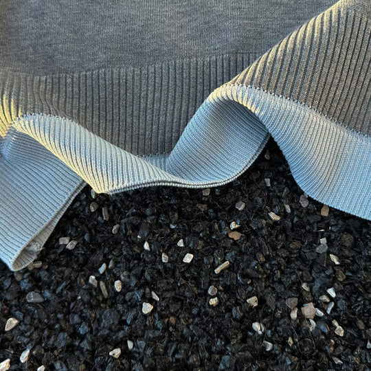Damen Oversized Polo-Feinstrickpullover mit Kontrastkragen und geripptem Saum Nord Taschen
