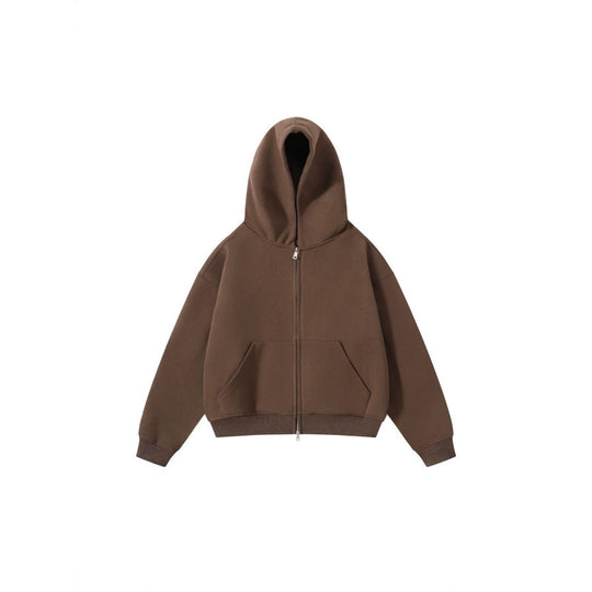 Unisex Oversize Kapuzenjacke mit durchgehendem Reißverschluss und Kängurutaschen aus Baumwoll-Fleece Nord Taschen