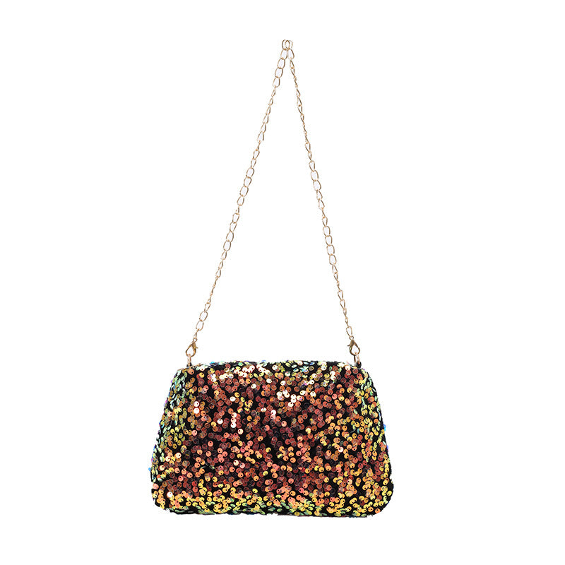 Damen Clutch-Tasche mit funkelnden Pailletten und praktischem Schulterriemen Nord Taschen