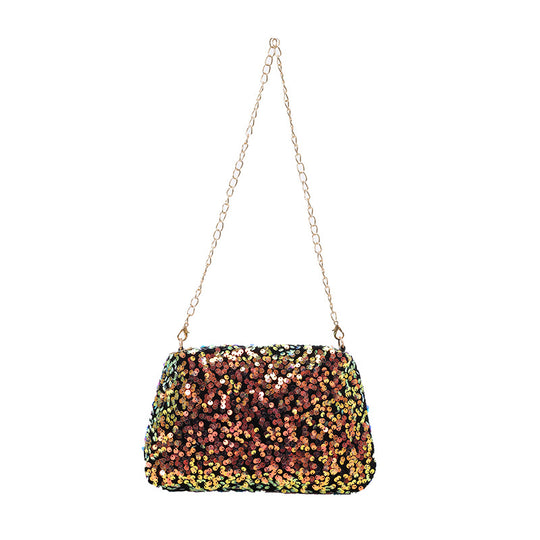 Damen Clutch-Tasche mit funkelnden Pailletten und praktischem Schulterriemen Nord Taschen