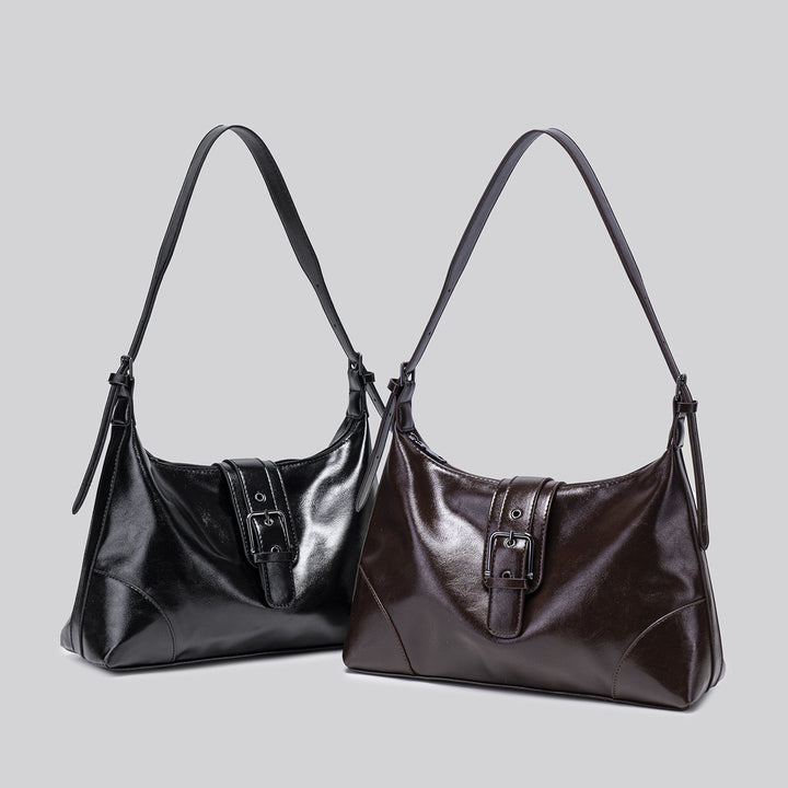 Damen Schultertasche mit eleganter Schnalle und hochwertigem Kunstleder Nord Taschen