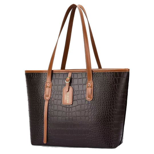 Damen elegante Shopper-Tasche im zeitlosen Krokodil-Look Nord Taschen