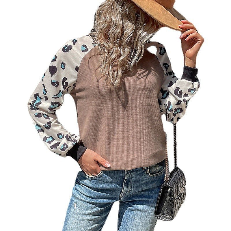 Damen Lockeres Sweatshirt mit Ballonärmeln, Raglan-Printeinsätzen und Strukturjersey Nord Taschen