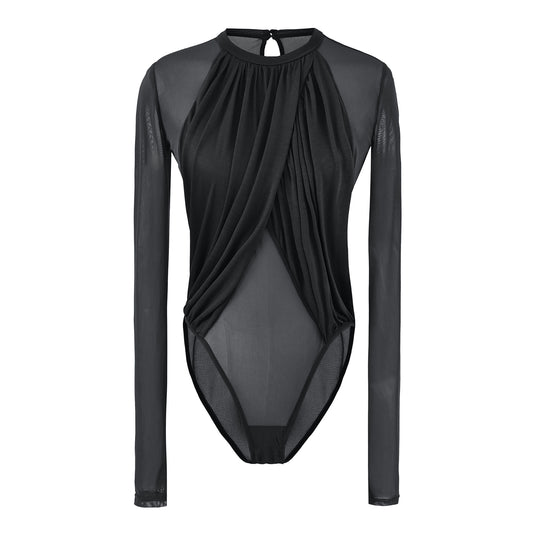 Damen Drapiertes Mesh-Body mit geraffter Vorderpartie Nord Taschen