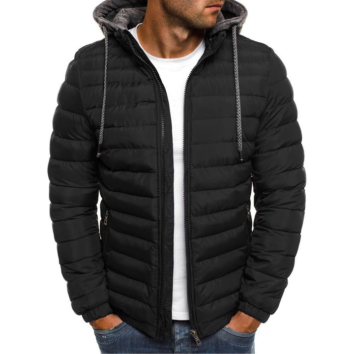 Herren Leichte Steppjacke mit abnehmbarer Kapuze