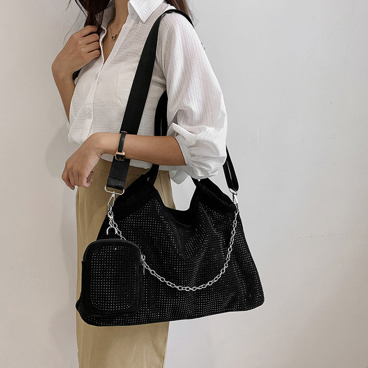 Damen modische Handtasche mit funkelnden Strassdetails Nord Taschen