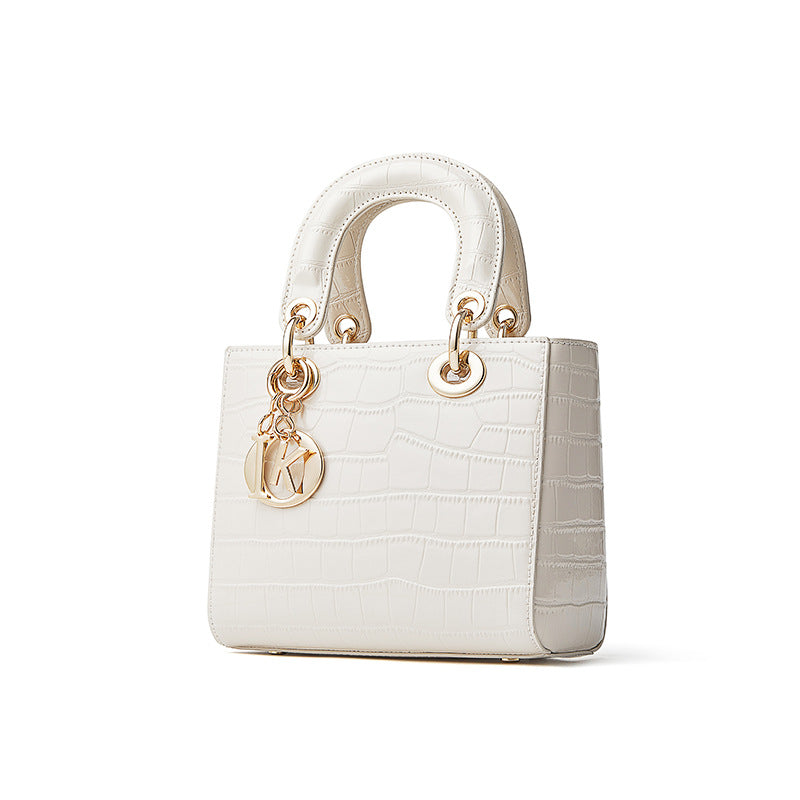 Damen Handtasche im eleganten Krokodil-Look mit goldenen Akzenten Nord Taschen