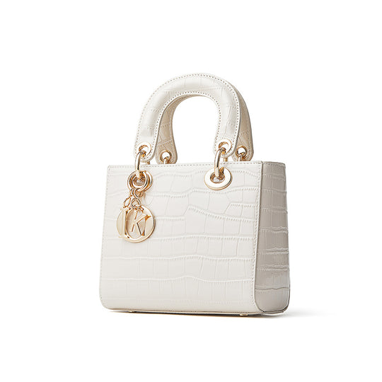 Damen Handtasche im eleganten Krokodil-Look mit goldenen Akzenten Nord Taschen