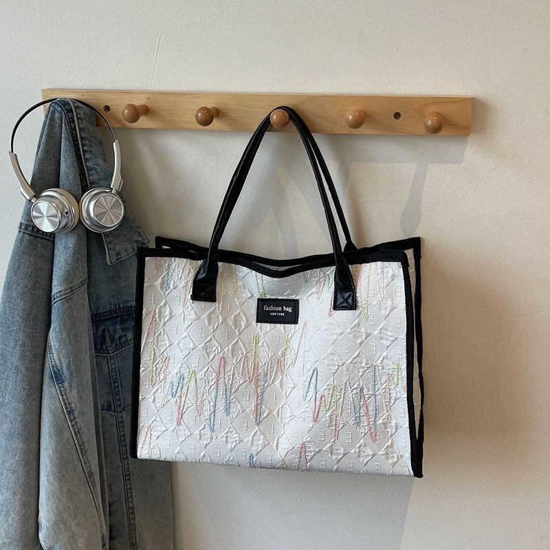 Damen modebewusste Tragetasche mit stilvollem Wellenmuster Nord Taschen