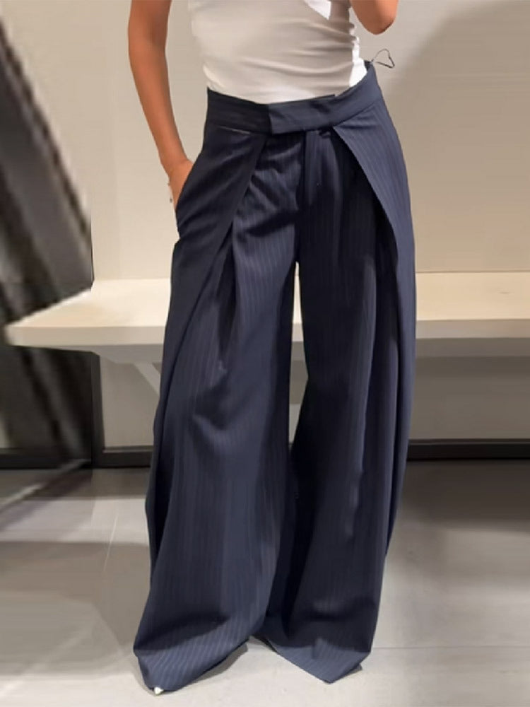 Damen elegante weite Stoffhose
