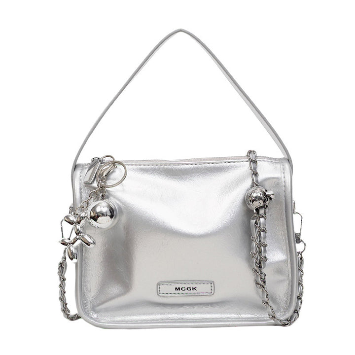 Damen Schultertasche mit glänzendem Metalliceffekt Nord Taschen