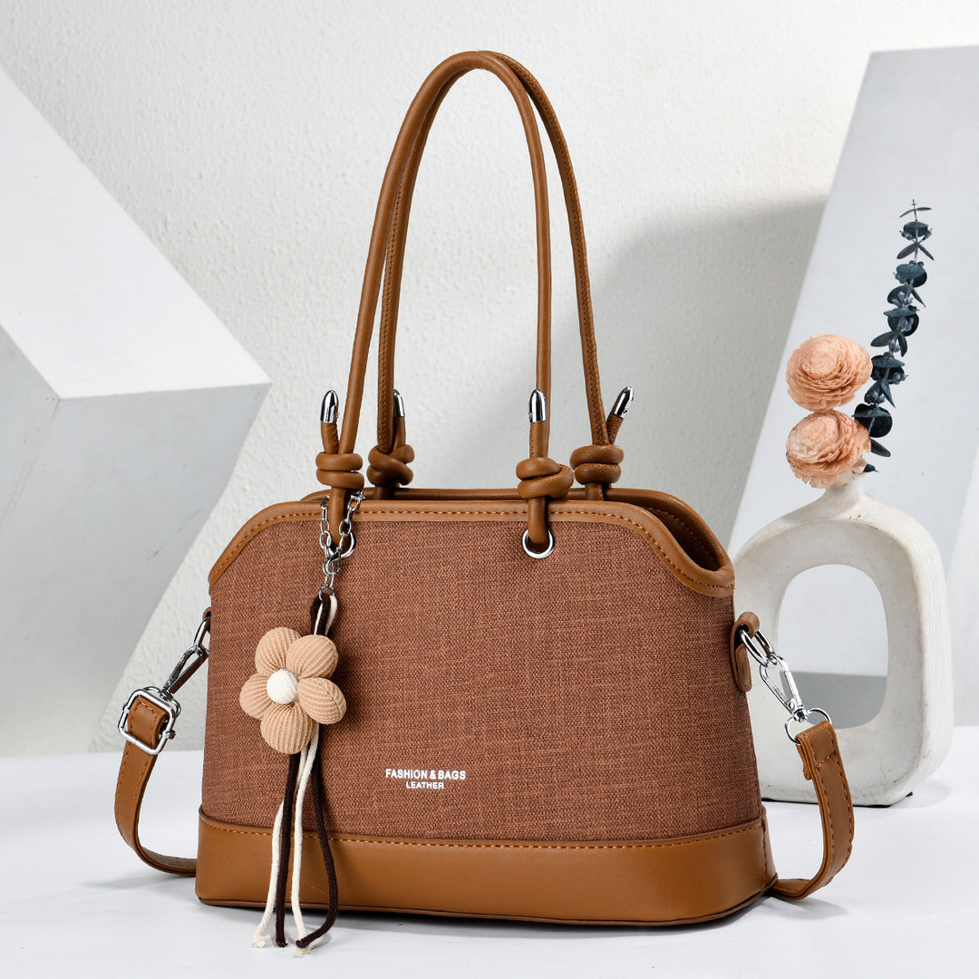 Damen modische Handtasche mit abnehmbaren Blumenanhänger Nord Taschen