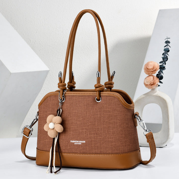 Damen modische Handtasche mit abnehmbaren Blumenanhänger Nord Taschen