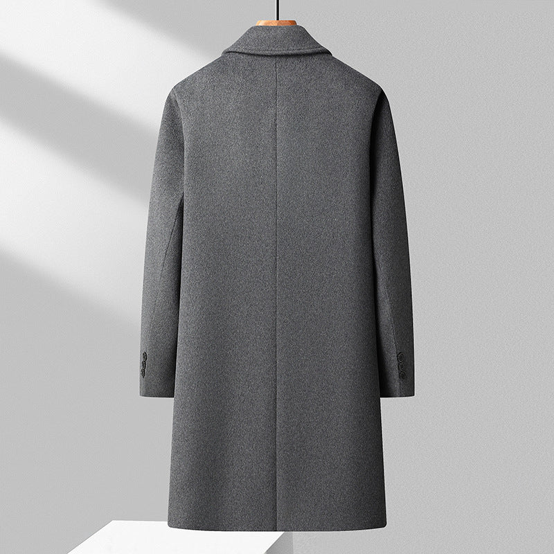 Herren Eleganter Langmantel aus Wollmix mit klassischem Kragen Nord Taschen
