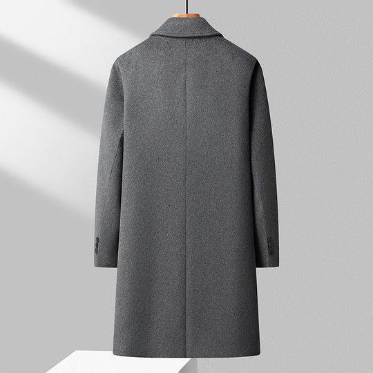 Herren Eleganter Langmantel aus Wollmix mit klassischem Kragen Nord Taschen
