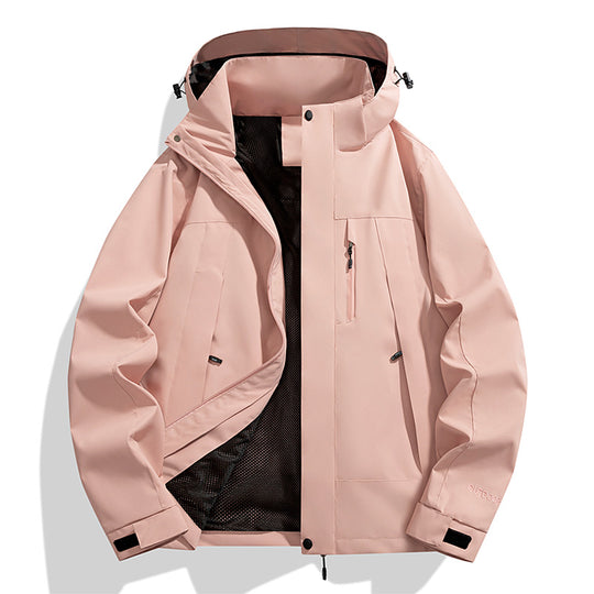 Herren Softshell-Outdoorjacke mit Kapuze, wasserabweisender Membran und verdeckten Reißverschlüssen Nord Taschen