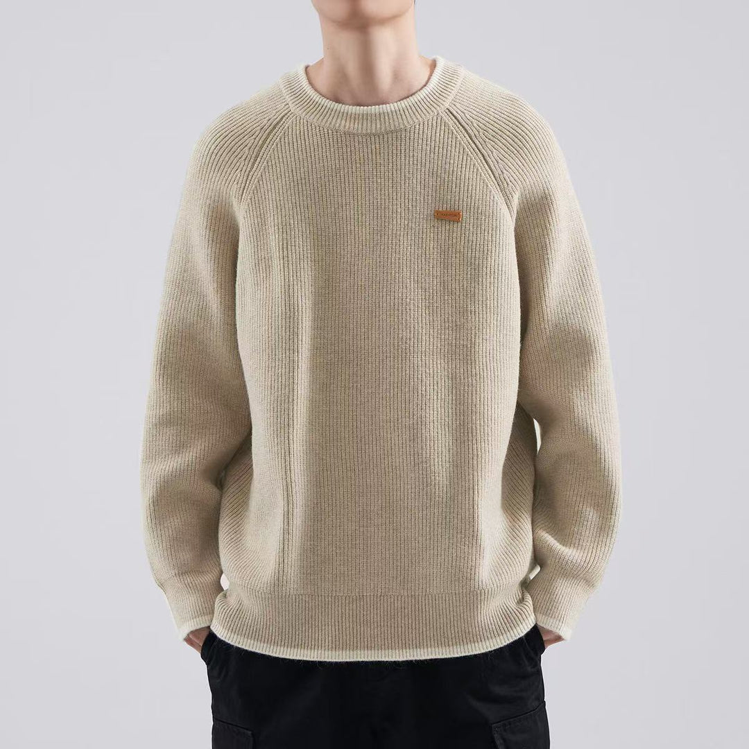 Herren Gemütlicher Strickpullover Nord Taschen