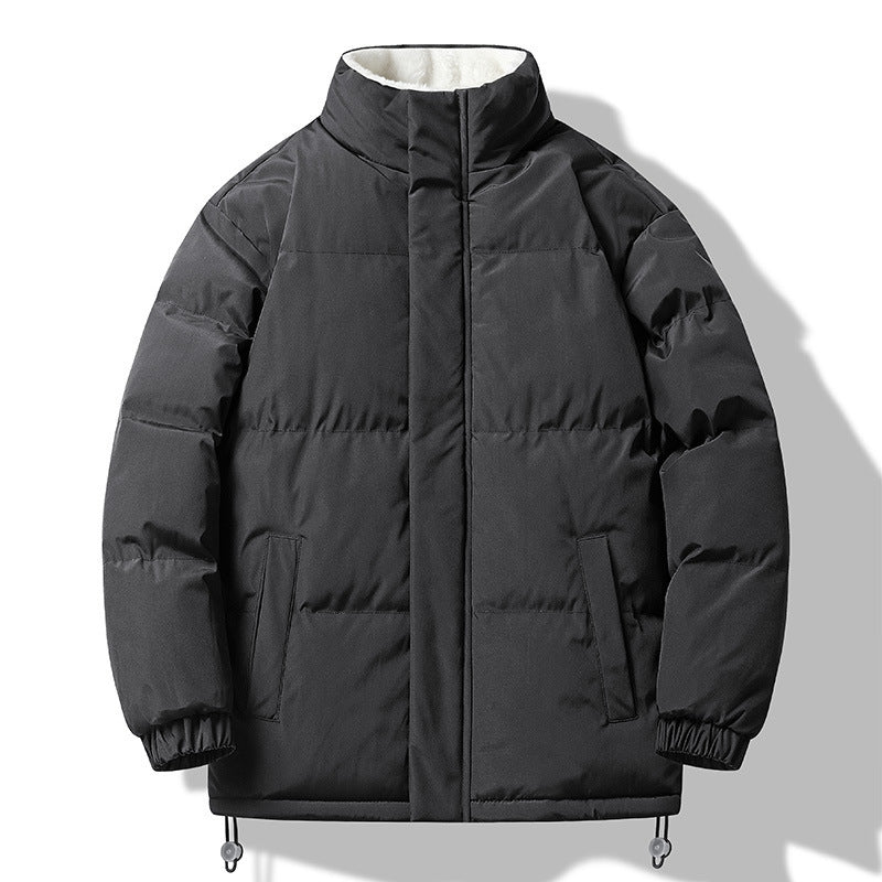 Herren weit geschnittene wattierte Steppjacke mit hochschließendem Kragen und Sherpa-Innenkragen Nord Taschen