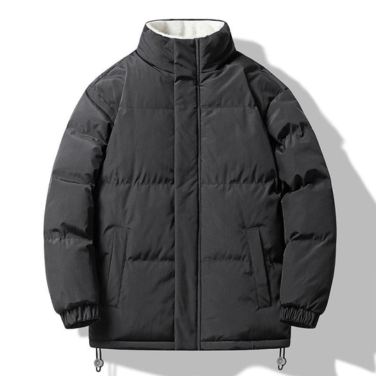 Herren weit geschnittene wattierte Steppjacke mit hochschließendem Kragen und Sherpa-Innenkragen Nord Taschen