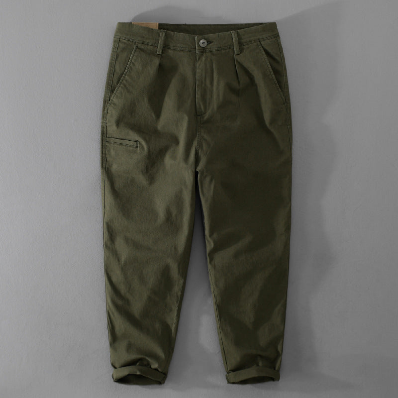 Herren Konische Baumwoll-Chino mit Cargo-Tasche und gekrempeltem Saum Nord Taschen