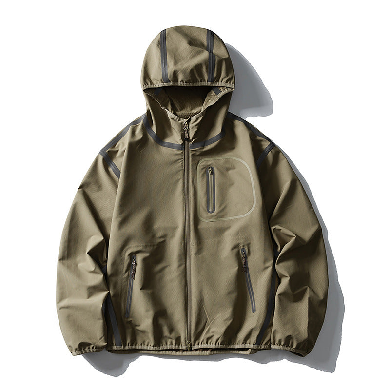 Unisex Wasserdichte Softshell-Outdoorjacke mit verschweißten Nähten und Kapuze Nord Taschen
