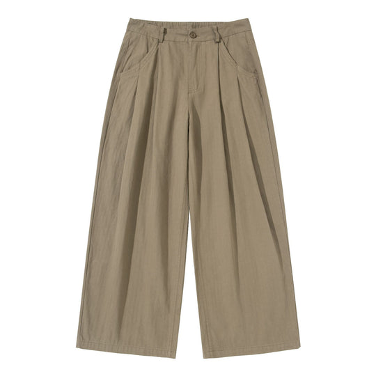 Damen Weite Bundfalten-Culottehose mit hohem Bund und tiefen Eingrifftaschen Nord Taschen