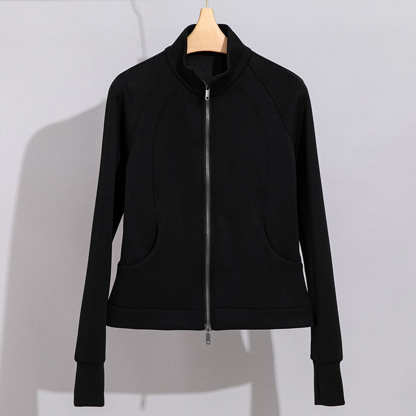 Damen Performance-Trainingsjacke mit Stehkragen und Daumenloch Nord Taschen