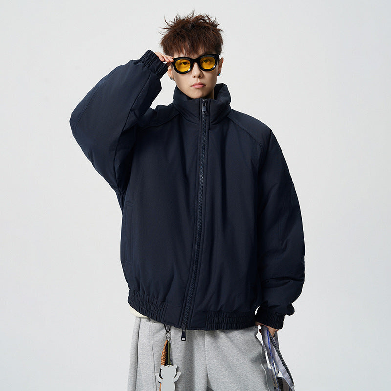 Herren Oversized Windjacke mit Stehkragen und elastischen Bündchen Nord Taschen
