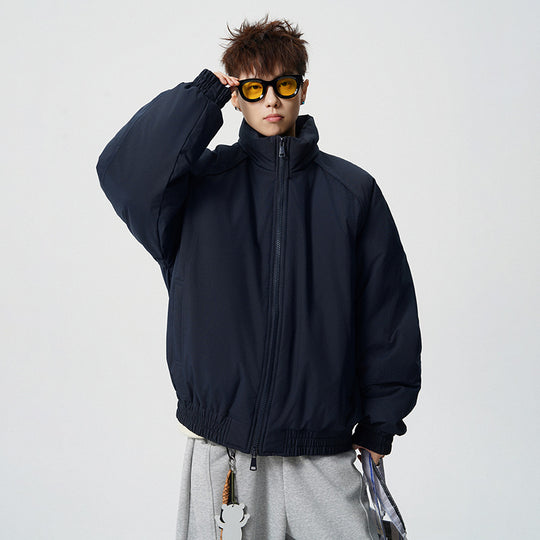 Herren Oversized Windjacke mit Stehkragen und elastischen Bündchen Nord Taschen