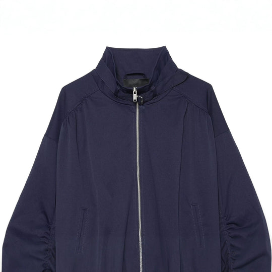 Damen Cropped-Blouson mit hohem Stehkragen, voluminösen Raffungärmeln und Metallreißverschluss Nord Taschen