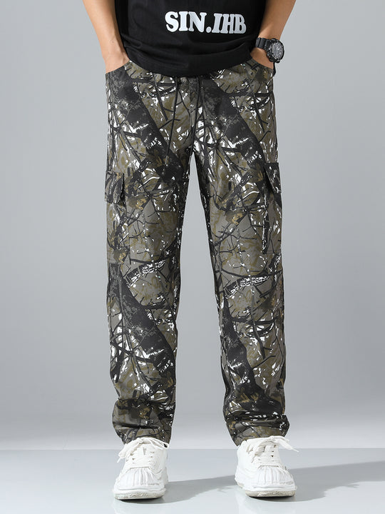 Herren Tapered Cargo-Jogginghose mit Multifachtaschen, Tunnelzug & Utility-Details Nord Taschen