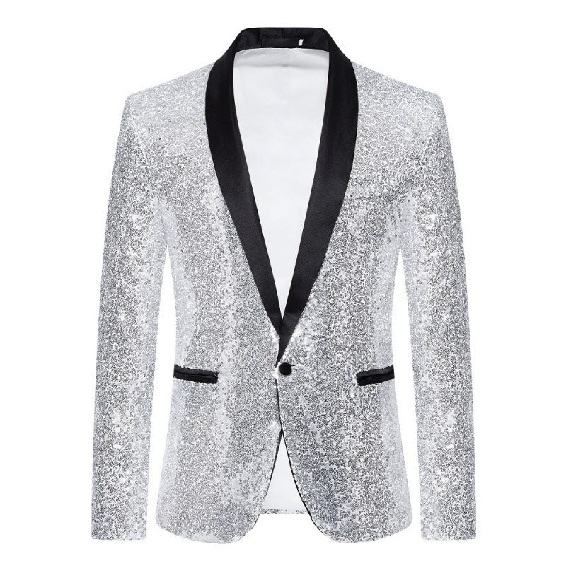 Nord Taschen Herren Pailletten-Blazer mit Schalkragen