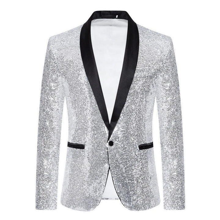 Nord Taschen Herren Pailletten-Blazer mit Schalkragen
