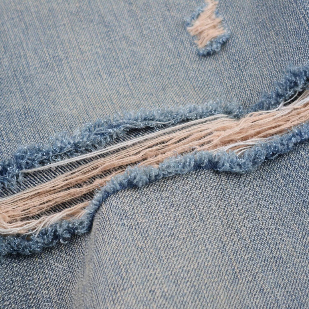 Damen Weitgeschnittene Destroyed-Jeans mit tiefer Leibhöhe und geradem Bein Nord Taschen