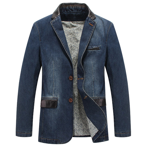 Herren Stilvoller Denim Blazer Nord Taschen