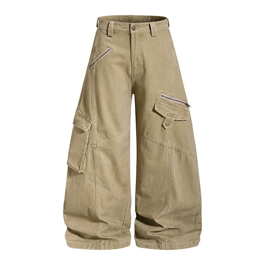 Damen Hochgeschnittene Baggy-Culotte mit Multi-Cargo-Taschen Nord Taschen