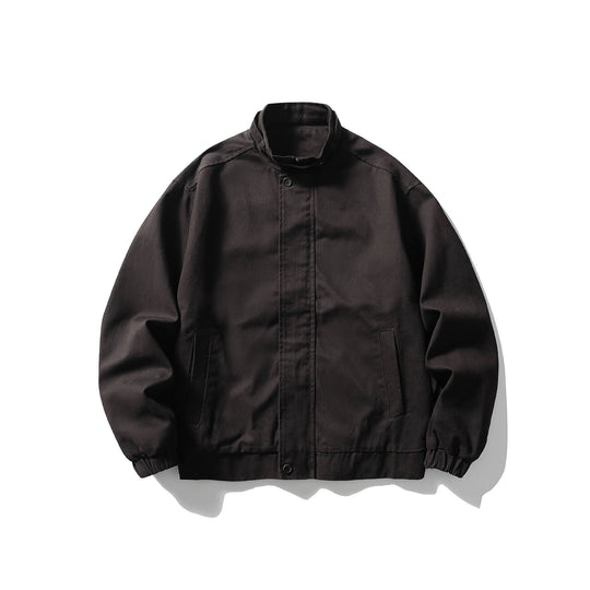 Herren Kurz geschnittene funktionale Canvas-Blousonjacke mit hohem Stehkragen Nord Taschen
