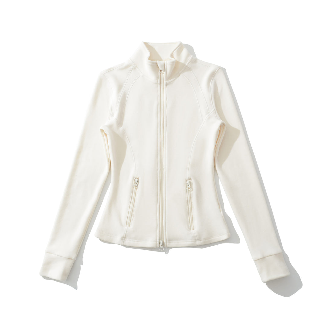 Damen Taillierte Funktions-Fleecejacke mit Stehkragen und formgebenden Teilungsnähten Nord Taschen