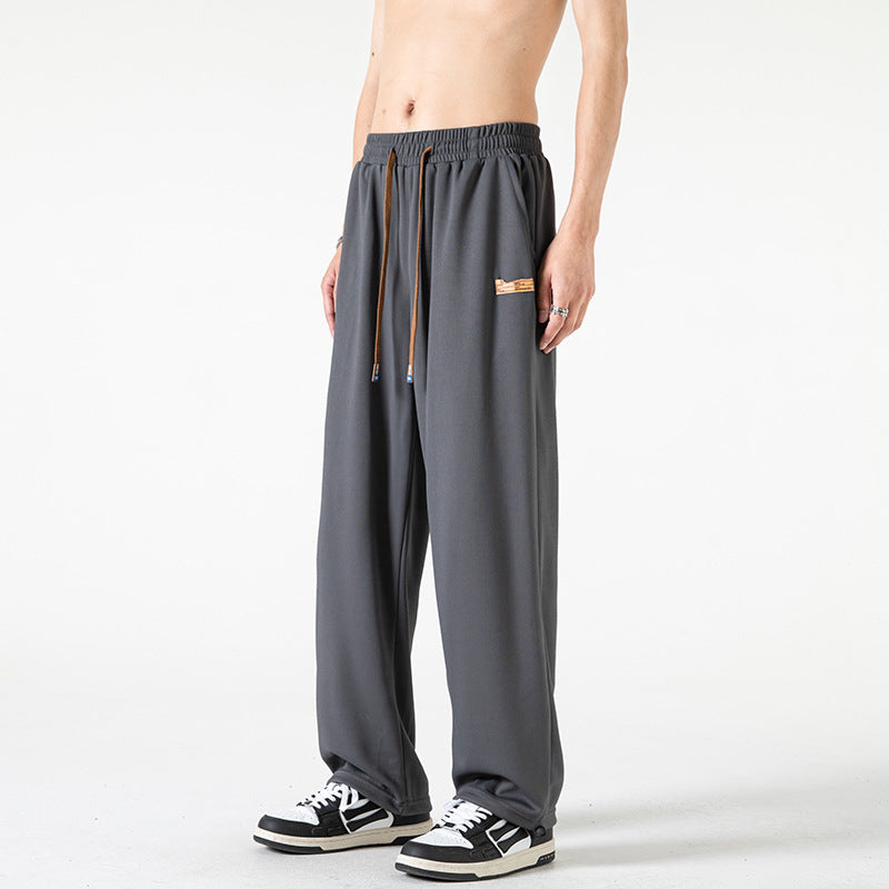 Herren Lounge-Jogginghose im Oversize-Straßenstil mit extra weitem Bein und Kordelzug Nord Taschen
