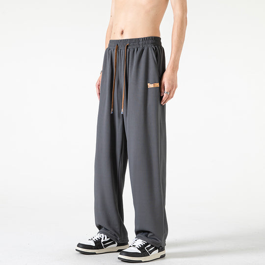 Herren Lounge-Jogginghose im Oversize-Straßenstil mit extra weitem Bein und Kordelzug Nord Taschen