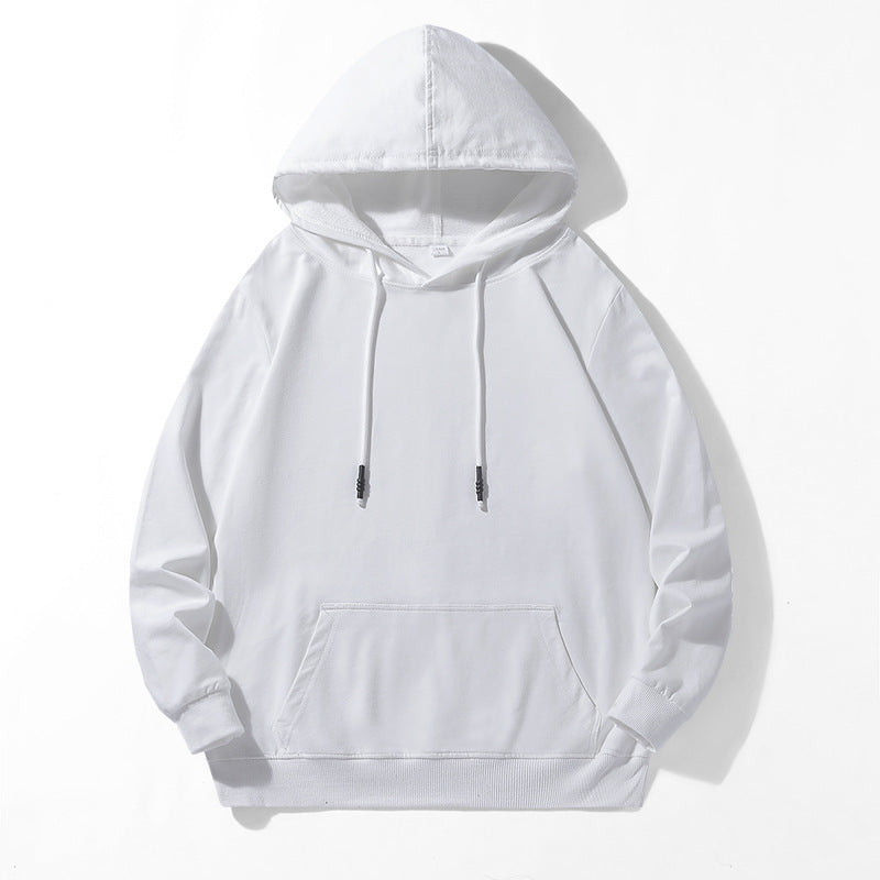 Unisex Locker geschnittener Kapuzenpullover aus Baumwollmix mit Kängurutasche und Kordelzug Nord Taschen