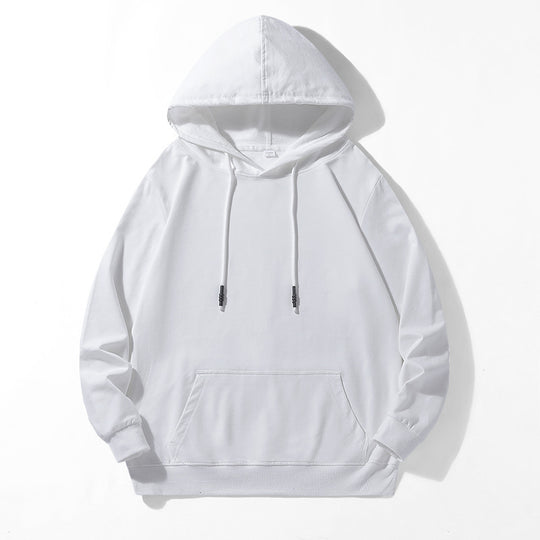Unisex Locker geschnittener Kapuzenpullover aus Baumwollmix mit Kängurutasche und Kordelzug Nord Taschen