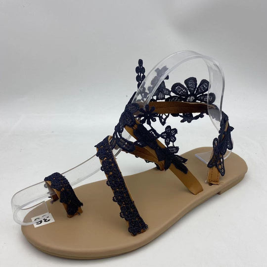 Damen Glamouröse und elegante Zehentrenner-Sandalen mit Perlenschmuck