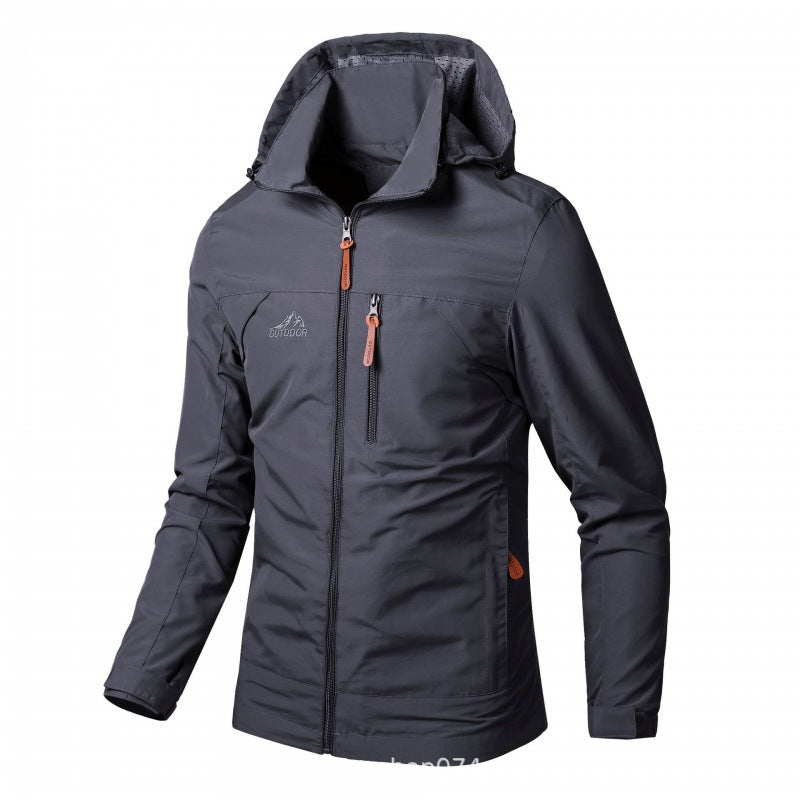 Herren  leichte wasserabweisende Softshelljacke mit Kapuze und Sicherheitsreißverschluss Nord Taschen