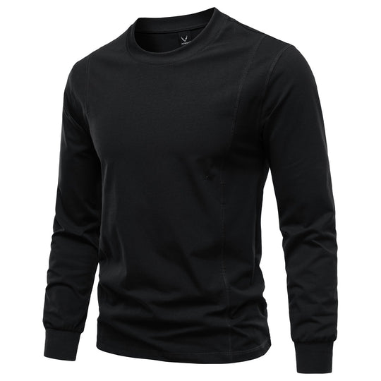 Herren Langarmshirt aus Stretch-Baumwollmix mit Rundhals und Flachnähten Nord Taschen