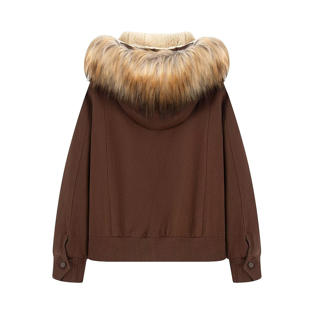 Damen Thermo-Parka mit Teddyfutter und abnehmbarer Fellkapuze Nord Taschen