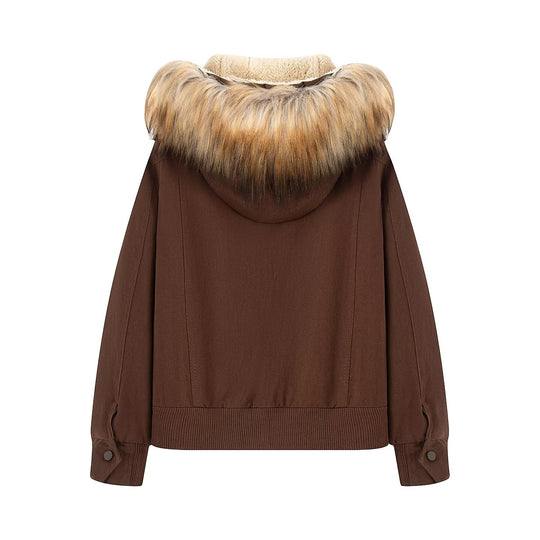 Damen Thermo-Parka mit Teddyfutter und abnehmbarer Fellkapuze Nord Taschen