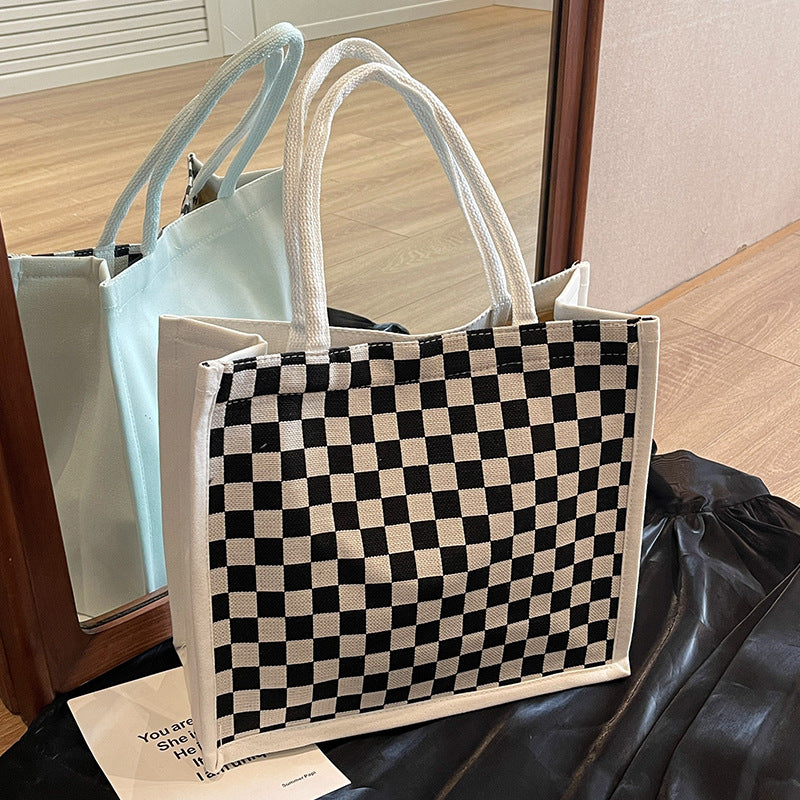 Damen modische Tragetasche mit Karomuster Nord Taschen