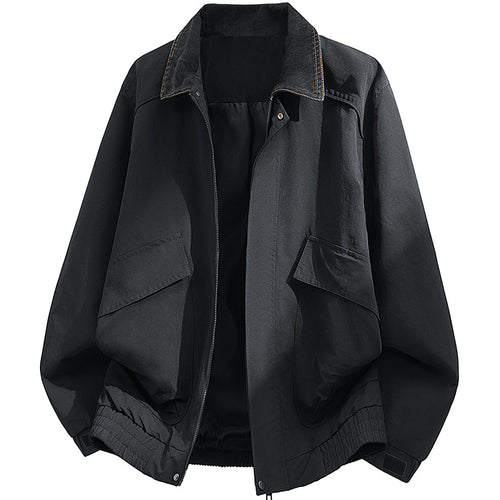 Herren Oversized Utility-Blouson mit Cordkragen, Pattentaschen und elastischem Saum Nord Taschen